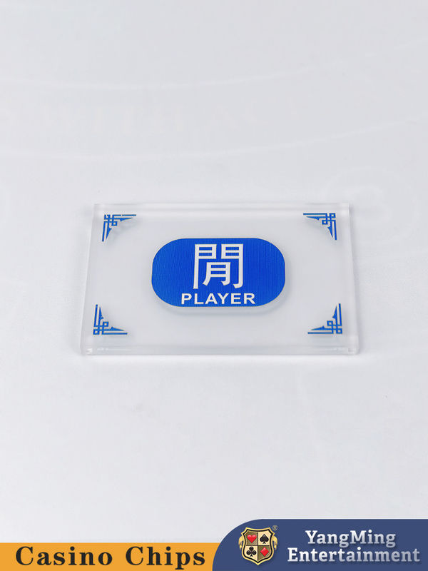 Kualitas Acrylic Frosted Baccarat Judi Meja Permainan Cina Inggris Banker Player Marker pabrik