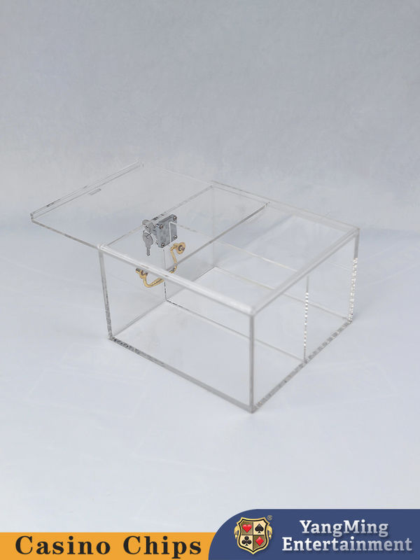 Qualità Portatile con due compartimenti, porta-chips, scatola di cartoni da scarto trasparente. fabbrica