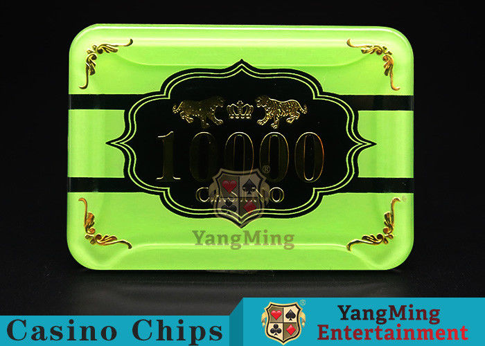 Kualitas Kristal Akrilik Harimau Gambar Kasino Poker Chips Putaran 40/45 / 50mm pabrik