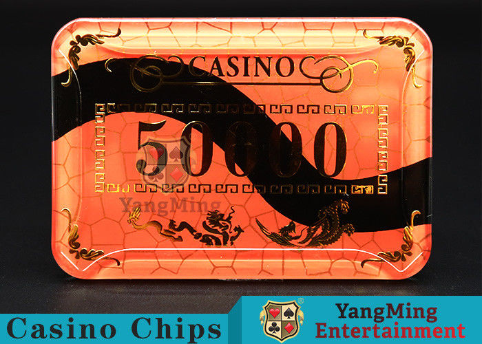 Kwaliteit Crystal Acrylic Casino Poker Chips met Mesh Bronzing Silk Screen fabriek