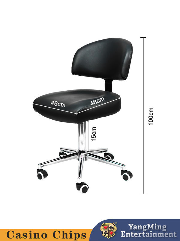 الجودة كرسي المعدنية السوداء القماشية طاولة القمار كرسي تاجر مع ارتفاع قابل للتعديل مصنع