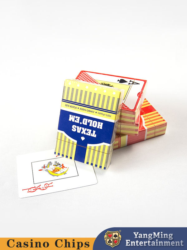 Kualitas Stok Tersedia Texas Surat Besar Kartu Plastik Frosted Poker Meja Permainan Meja Atas Kartu Mainan pabrik