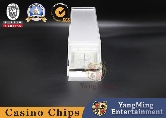 Qualité 8 Decks de jeux de cartes Cartes en plastique Acrylique glacé Table de casino distributeur personnalisable usine