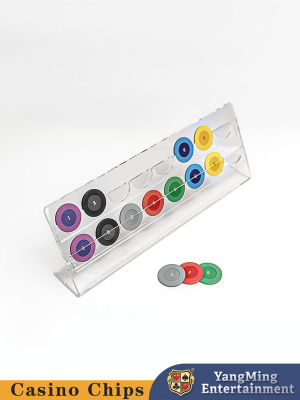 Jakość 500g Kasyno Akcesoria do gier Stół do ruletki 40mm Akrylowe żetony do pokera Płyta do wyświetlania monet fabryka