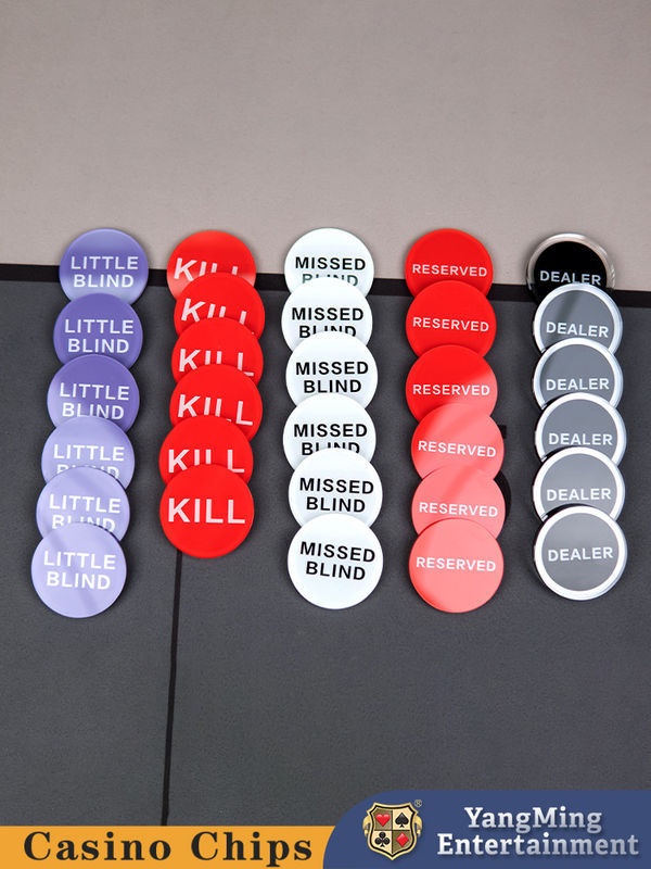 Calidad Texas tamaño distribuidor tarjeta ciega personalización acrílica circular de la mesa de póquer de juego de la mesa de posicionamiento de la tarjeta fábrica