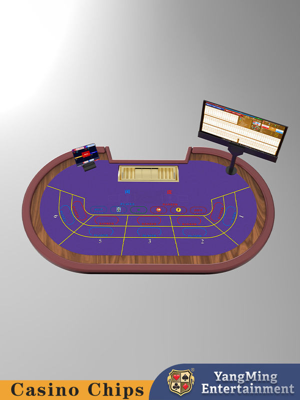 Quality Wooden Gambling Casino Game Chip Sensor Poker Table Baccarat Entertainment Poker Table factory