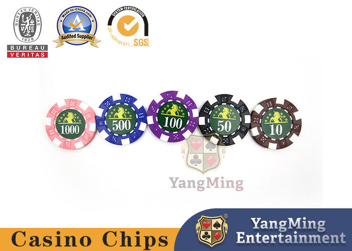 Calidad 11.5g Texas BlackJack Clay Casino Poker plástico Chip Set With Mark And Case ULTRAVIOLETA fábrica
