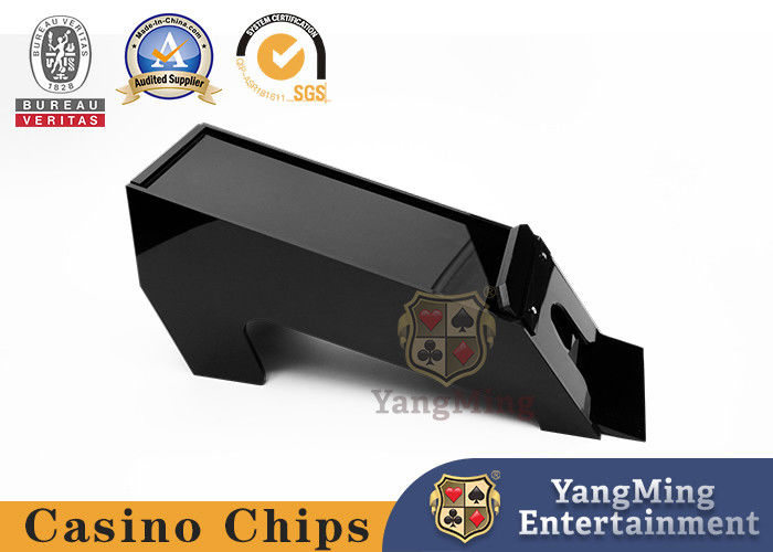 Qualidade Shuffler preto do cartão do negociante da tabela do casino da personalização da sapata dos cartões de jogo da plataforma do acrílico 8 fábrica