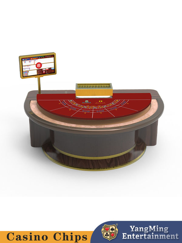 Qualidade Jogos personalizados de Baccarat Lucky Six Casino Poker Mesa Meia Rodada Jogos Casual de Cartas Mesa de Xadrez fábrica