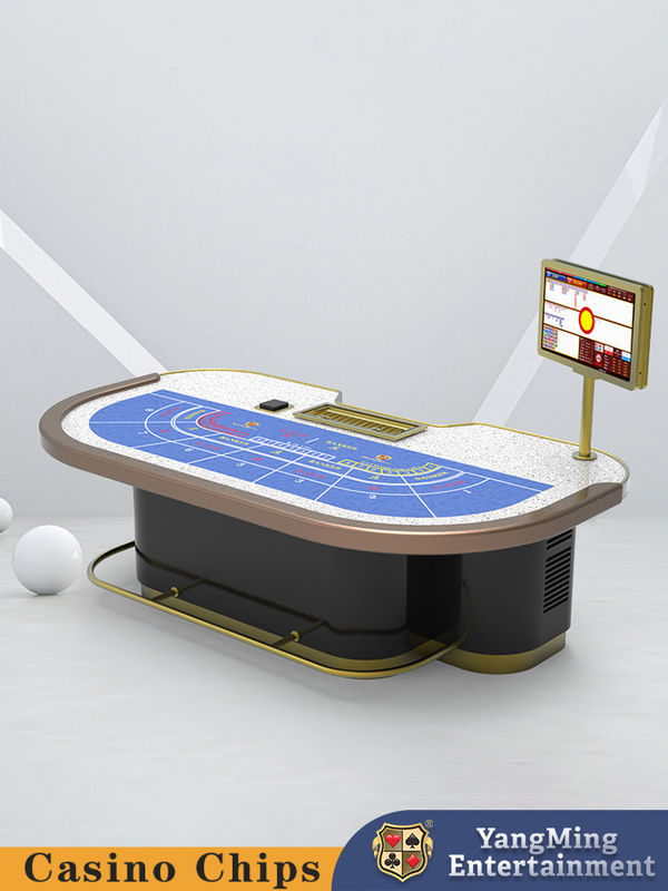 Kalite Yeni Geliştirilmiş Poker Chip Oyun Masası 7 kişilik Baccarat Ejder Kaplan Masası Standart Texas Turnuva Masası fabrika