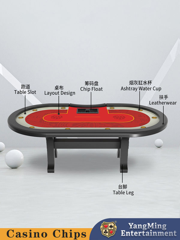 Quality 10 Person H-Leg Casino Gambling Tables Poker Entertainment Games Tournament Gambling Tables factory