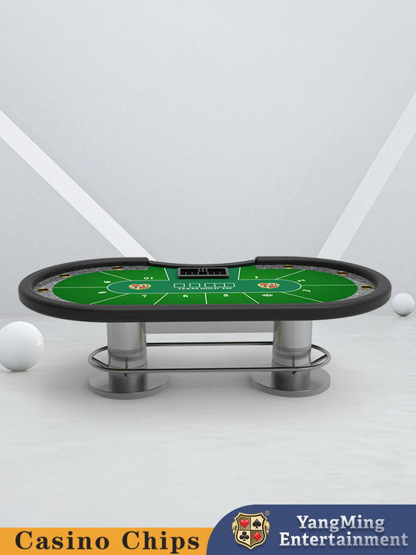 Jakość Specjalnie zaprojektowany 10 graczy Metal Bar Protector Texas Hold'em Poker Table Casino Recreational Gaming Tables fabryka