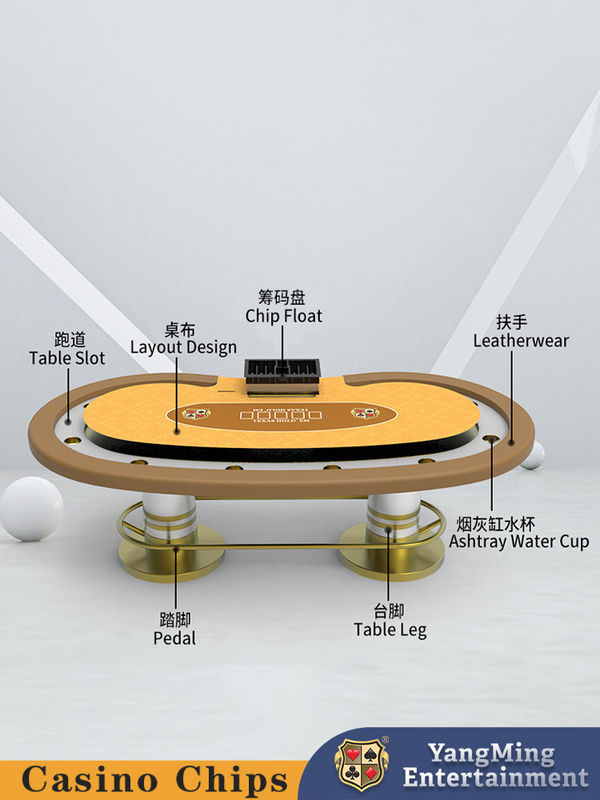 Qualität Hersteller Modernisiert zum Bau von Erbsenförmigen Texas Hold'em Tisch Blackjack International Game Schach Club Tisch Fabrik