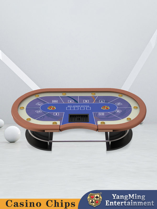 Jakość Półokrągły metalowy protector Texas Hold'em Poker Table Entertainment Leisure Club Poker Game Table fabryka