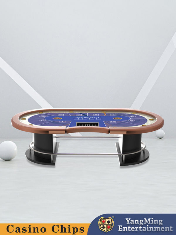 Jakość Półokrągły metalowy protector Texas Hold'em Poker Table Entertainment Leisure Club Poker Game Table fabryka