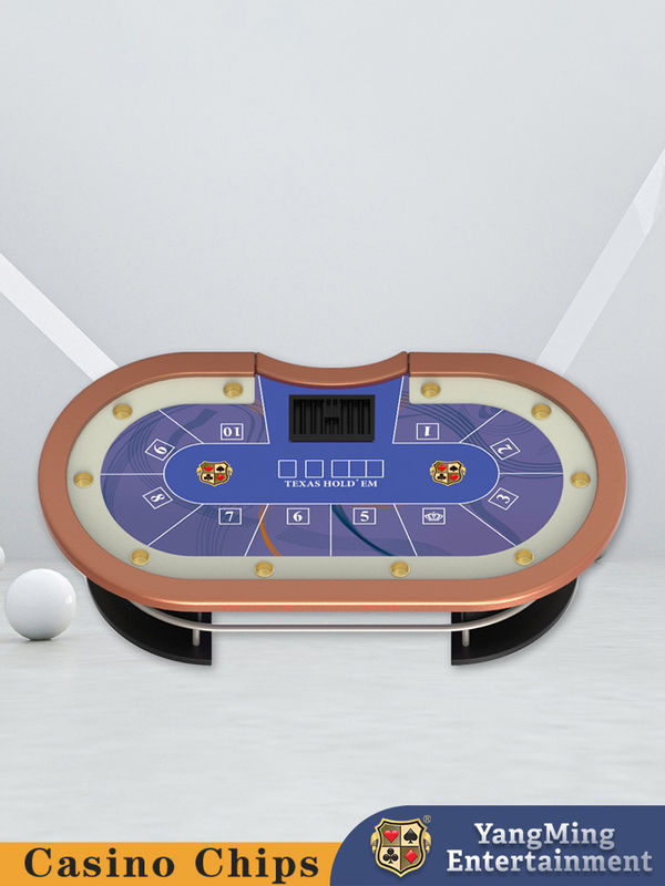 Qualidade Fabricante Stock Meia rodada Metal Bar Guard Texas Hold'em Poker Table Entretenimento Lazer Casino Poker Table fábrica