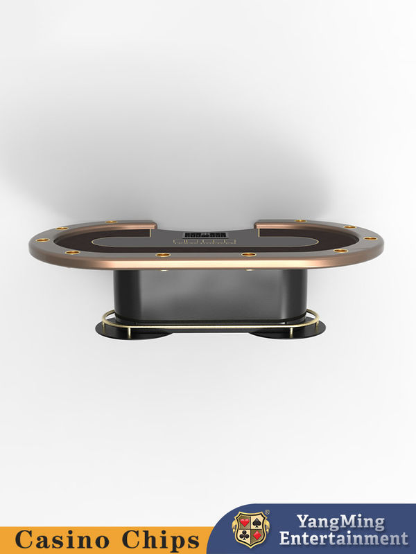 Jakość Spot Supply Owalny Metalowy Treadle Texas Hold'em Pokerowy Stół Międzynarodowy Klub Rozrywki Pokerowy Stół fabryka