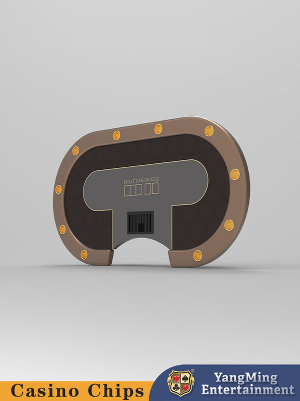 गुणवत्ता उच्च गुणवत्ता वाले ओवल 10 खिलाड़ी टेक्सास आधुनिक पोकर टेबल कैसीनो क्लब आकस्मिक गेमिंग पोकर टेबल कारखाना