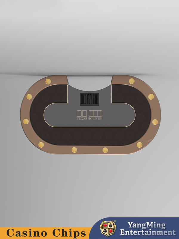 गुणवत्ता उच्च गुणवत्ता वाले ओवल 10 खिलाड़ी टेक्सास आधुनिक पोकर टेबल कैसीनो क्लब आकस्मिक गेमिंग पोकर टेबल कारखाना
