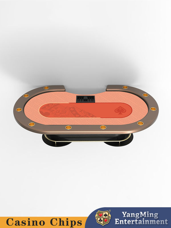 Qualidade Tabela de Poker Texas Hold'em de 10 jogadores com pedestal de metal fábrica