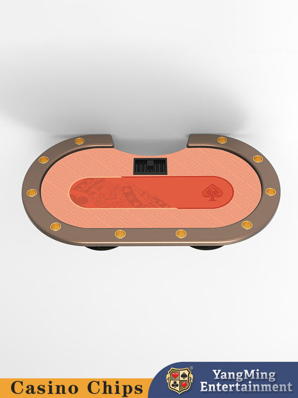 Qualidade Tabela de Poker Texas Hold'em de 10 jogadores com pedestal de metal fábrica