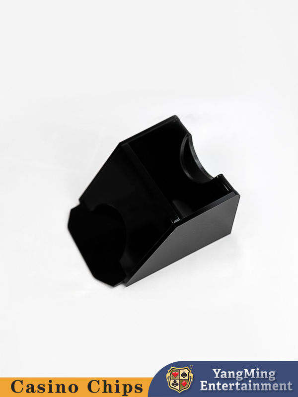 Qualidade Sapata acrílica preta de luxe do negociante da tabela do pôquer do vinte-e-um do casino da plataforma da sapata manual do negociante do cartão licenciar 1 fábrica