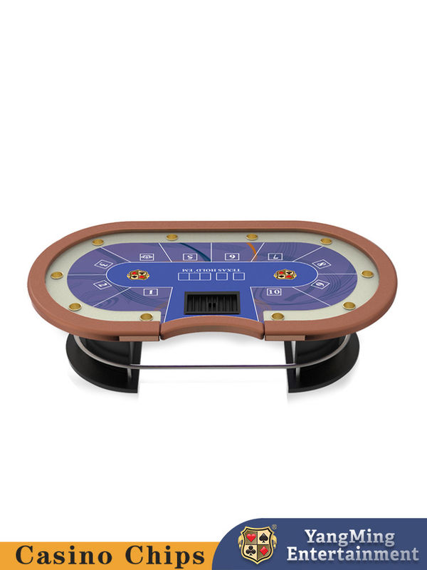 Jakość Nowo zaprojektowany Texas Casino Table Competition Owalny metalowy stolik klubowy do pokera fabryka