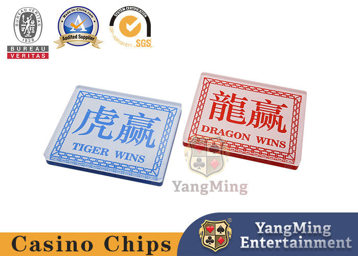 Calidad Juegos de apuestas Casino Dragon Tiger Juegos de póquer Marcador 8 mazos Juegos de cartas Juegos de cartas gana el botón del crupier fábrica