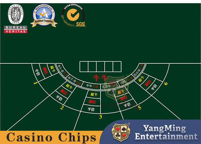 Ποιότητα 5 φορέων έξοχου μπακαράδων πόκερ χαρτοπαικτικών λεσχών αδιάβροχου τραπεζομάντιλων βιομηχανικού κομμάτια τέσσερις-χρώματος βαθμού που τυπώνει το αρχικό σχέδιο εργοστάσιο