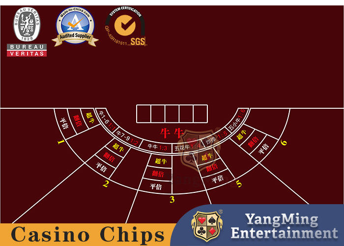 Ποιότητα 5 φορέων έξοχου μπακαράδων πόκερ χαρτοπαικτικών λεσχών αδιάβροχου τραπεζομάντιλων βιομηχανικού κομμάτια τέσσερις-χρώματος βαθμού που τυπώνει το αρχικό σχέδιο εργοστάσιο