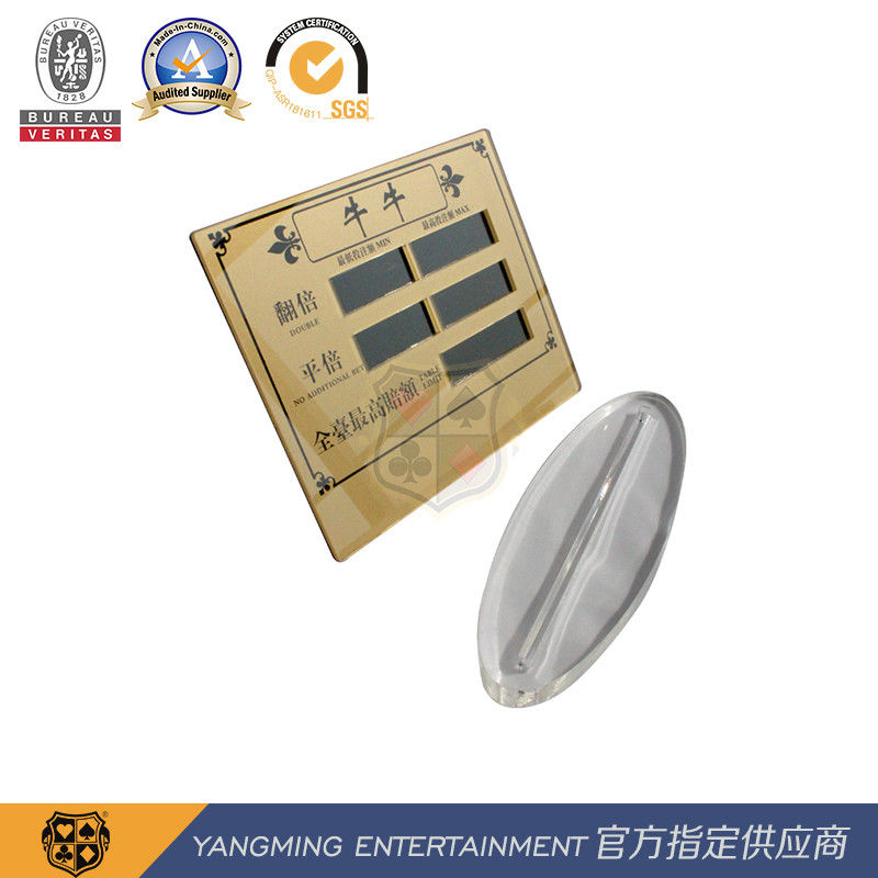 Qualità 7 colori scultura acrilica Logo Casinò Dragon Tiger Tabella di avviso Poker Tabella utilizzata sul gioco d'azzardo Tavola luce fabbrica