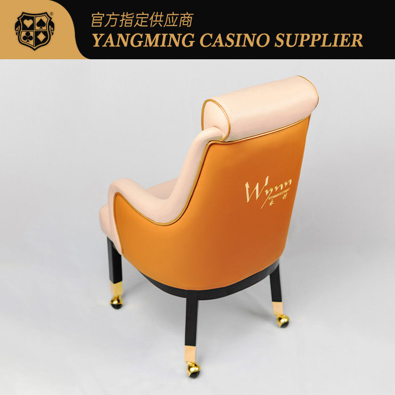 Jakość Luxury Customized Wynn Macau Casino Player Chair Baccarat Gaming Chair z kółkami fabryka