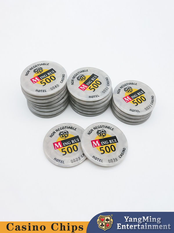 Calidad Productos más recientes Shell Patrón Acrílico RFID Chips Chip de Identificación Inteligente Juego de mesa de póquer fábrica