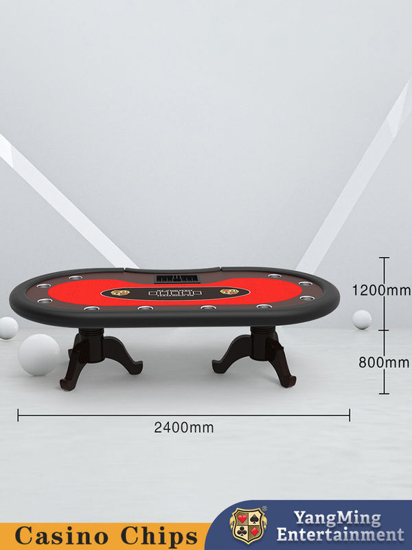 Qualità Casinò Texas Holdem Poker Table Con Dedicato 10 Giocatori Casinò Tavolo Disposizione Di Tiger Legs Fabbrica Fornitura fabbrica