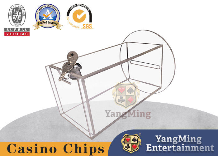 品質 ギャンブル バカラ ポーカー テーブル ドロップ プレイカード アクリルボックス キャッシング キャリバー 丸い底 1錠 工場