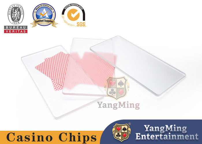 Qualité Original sur mesure épaissie acrylique glacée bouton de jeu de cartes Baccarat Blackjack Table de jeu Table de couverture usine