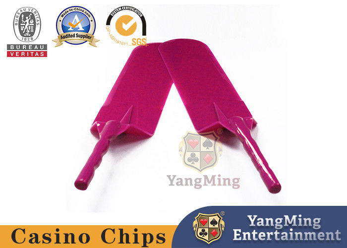 Calidad Casino Poker Club Juego de cartas de marca pala de color rojo Acrílico de plástico fábrica accesorios personalizados de la mesa de juego fábrica