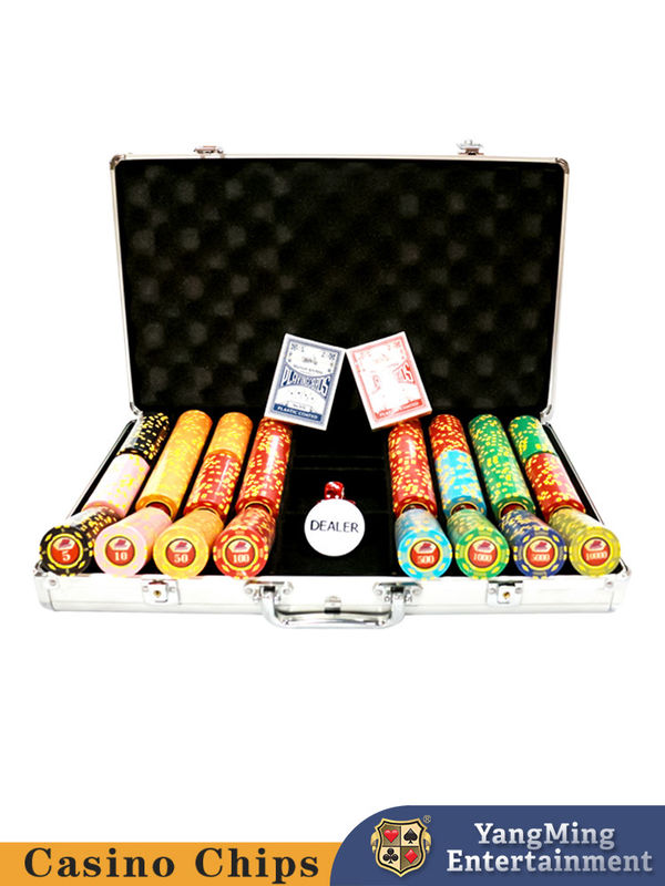 Chất lượng Mua bán cổ phiếu Mỹ ABS Texas Hold'em Digital Sticker Chips Casino Giải trí Game Countertop Chip Set nhà máy