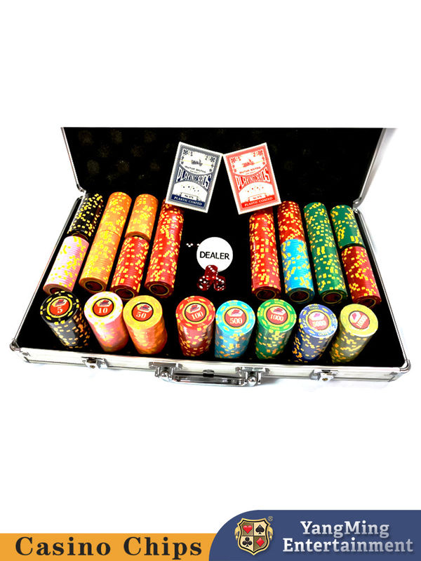 Jakość 12g Iron Core Clay Poker Chip Texas Casino Poker Table Game Chip Set fabryka