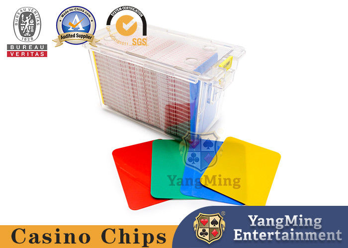 Jakość 4 kolorowe akcesoria do gier kasynowych 100% plastikowa spersonalizowana karta do gry w bakarata fabryka