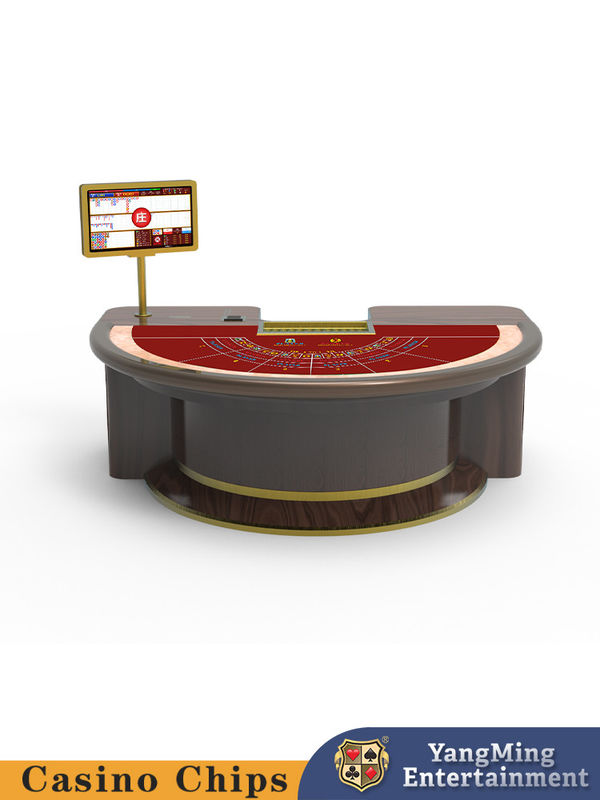 Jakość Całkowity Deluxe Treadle Baccarat Stolik do hazardu Pół okrągły Baccarat Texas Hold'em Poker Stolik fabryka