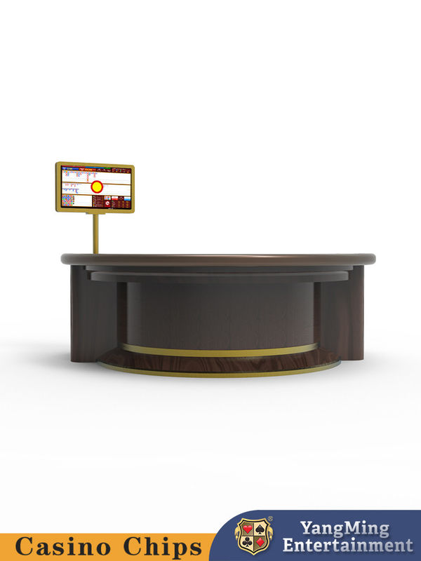 品質 パーソナライズされた 固木ポーカーテーブル 半円形トレッドル テキサス バカラポーカーゲームテーブル 工場