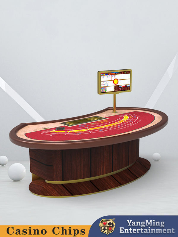 Jakość Sprzedaż hurtowa na zamówienie owalna stolika Lucky Six Texas Baccarat Casino Poker Gaming Table fabryka