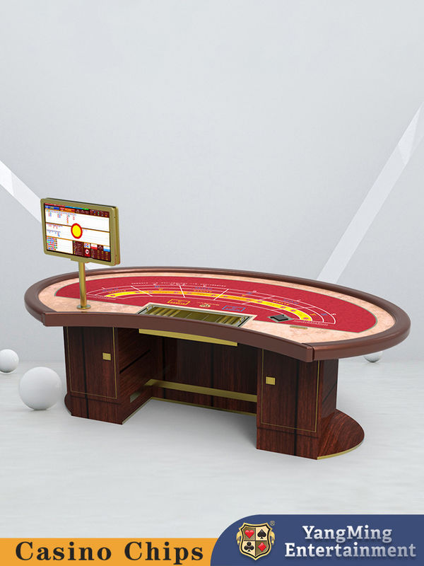 Jakość Sprzedaż hurtowa na zamówienie owalna stolika Lucky Six Texas Baccarat Casino Poker Gaming Table fabryka
