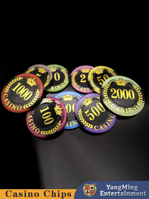Kwaliteit Fabriek gepersonaliseerde poker violette anti-valse chips casino poker tafel spel tafel chips fabriek