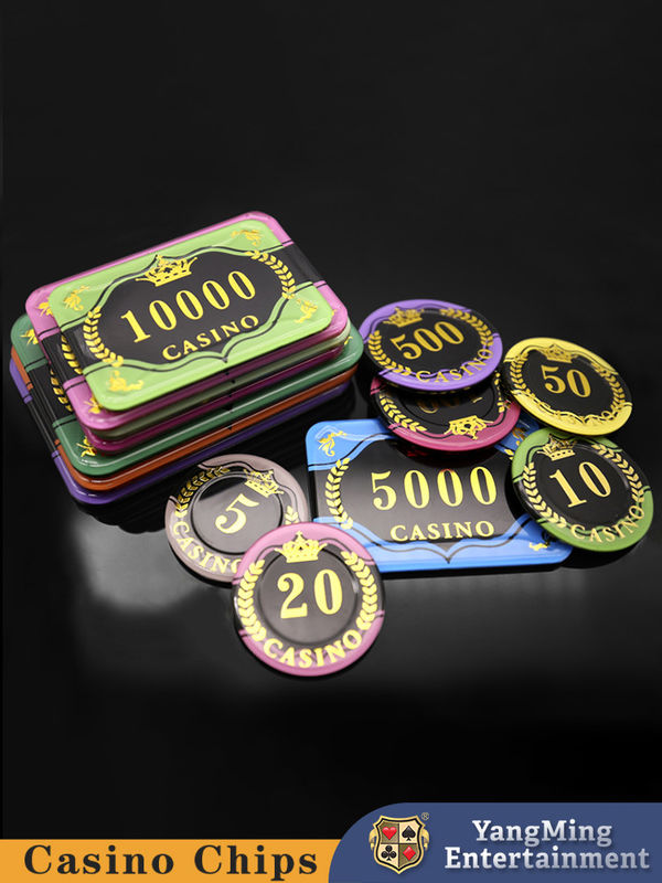 Qualidade Fábrica Personalizada de Poker Violeta Anti-Falsificação Fichas Casino Poker Mesa de Jogos Fichas de Mesa fábrica
