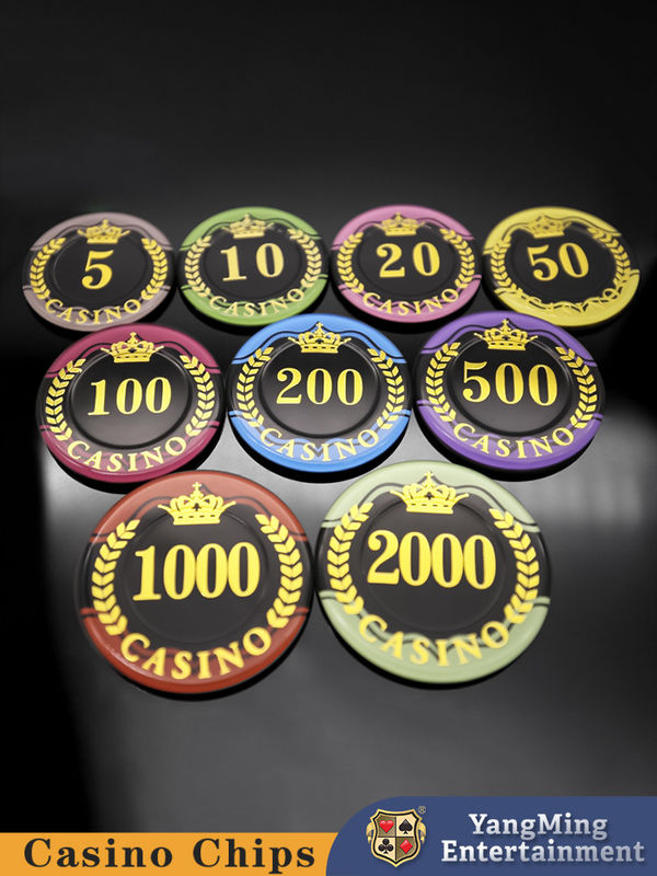 Qualité Vente en gros de jetons acryliques sur mesure à la couronne de blé Baccarat Texas Hold'em Jeux occasionnels usine