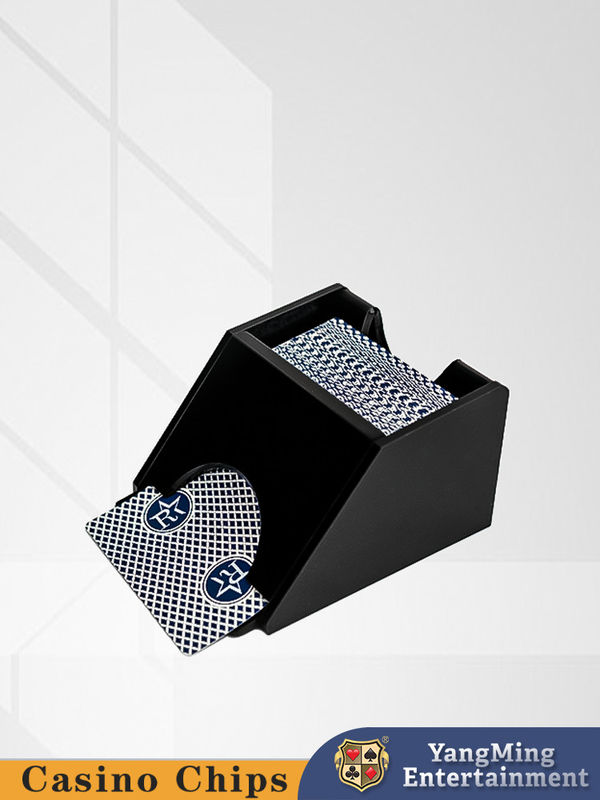 Jakość Wszystkie czarne plastikowe Texas Hold'em 1 Deck Dealer Buty do Casino Club Poker Gry fabryka