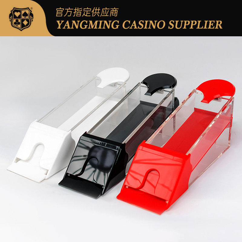 গুণ ক্যাসিনো ক্লাব পোকার গেমসের জন্য স্বচ্ছ ডিলার অ্যাক্রিলিক 8 ডেক পোকার ডিলার জুতা কারখানা