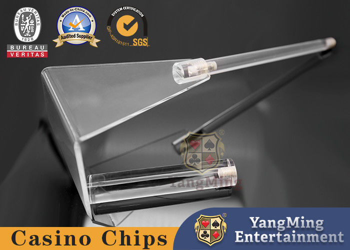 Jakość Nowy niestandardowy styl przezroczyste karty do gry Clay Round Chip Rake na akcesoria do stołu pokerowego w kasynie fabryka